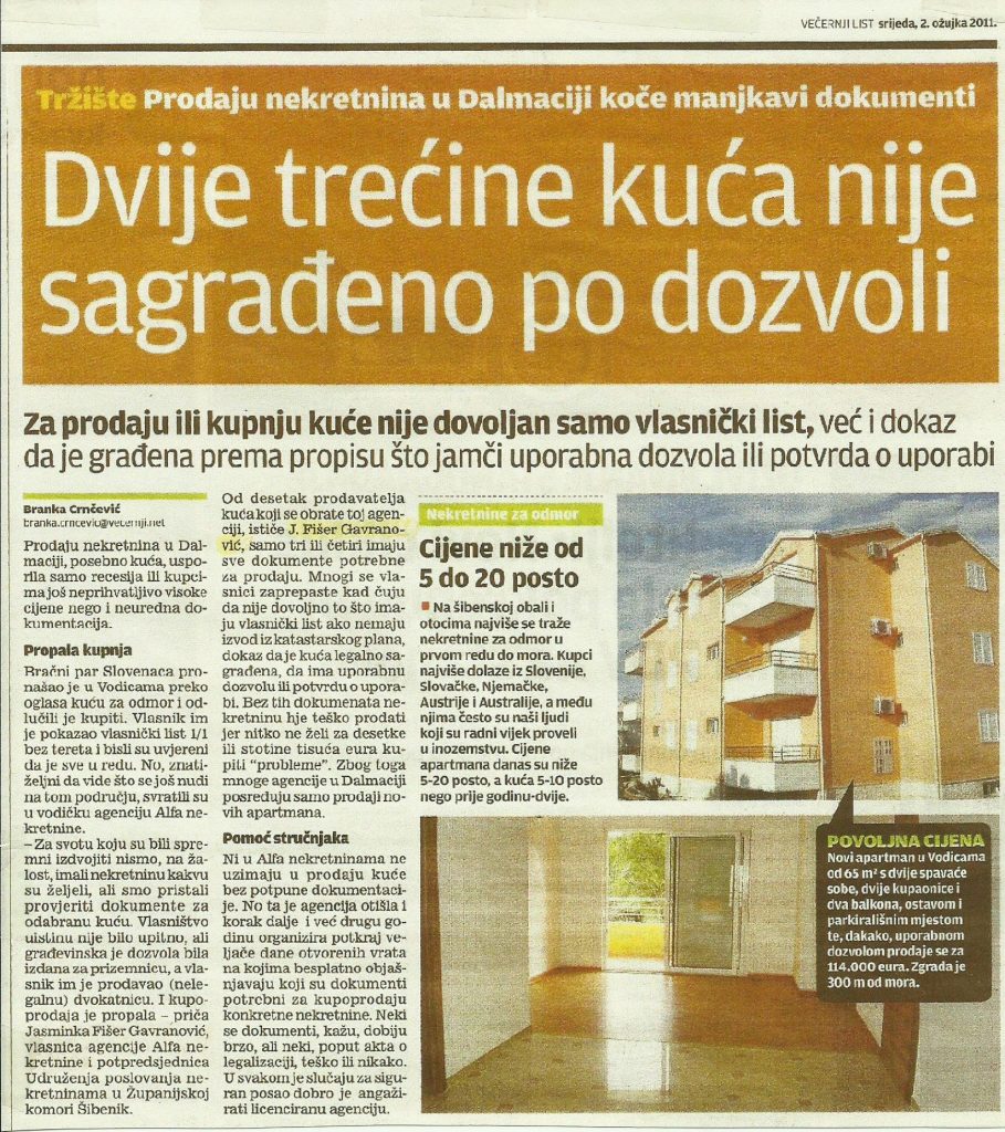 Latest Press And Media Alfa Nekretnine Agencija Za Promet Nekretninama